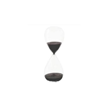Imagem de Ampulheta de vidro careia preta 16 cm - GNJ HOME DECOR