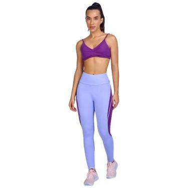 Imagem de Legging Alto Giro Hyper Com Recortes Feminina, Lilás, Roxo, P