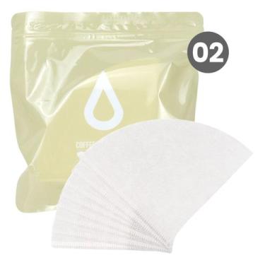 Imagem de Filtro De Papel Timemore Passar Café Tamanho 02 Branco V60 100 Unidade