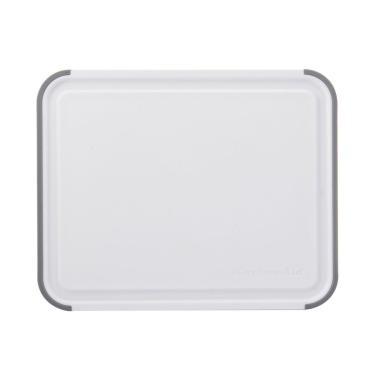 Imagem de Tábua de Corte Classic com Base Antiderrapante em Plástico Resistente para Cozinha Branca Kitchenaid