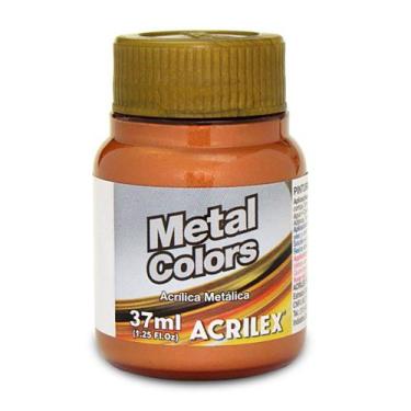 Imagem de Tinta Acrílica Metálica 37ml Metal Colors Acrilex - 534 COBRE