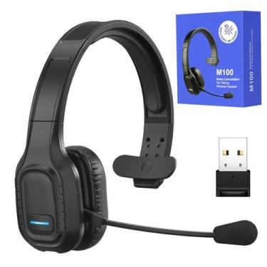 Imagem de Headset Bluetooth TURNRISE M100 sem fio, monoauricular, com microfone