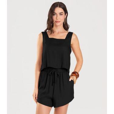 Imagem de Shorts Feminino Dianna Preto, GG, Preto