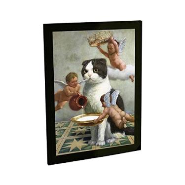 Imagem de Quadro Decorativo Gato Coroado Tumblr Poster c/Moldura