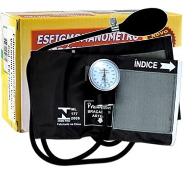 Imagem de Aparelho De Medir Pressão Esfigmomanômetro Premium Cores (Preto)