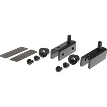 Imagem de The Hillman Group Dobradiça de porta de vidro 57065, montagem regular, preta, pacote com 2