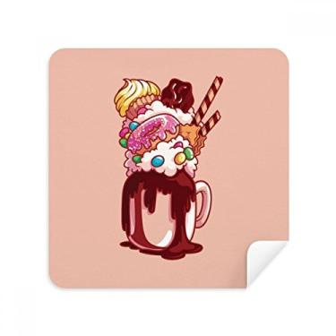 Imagem de Donut Chocolate Biscuit Cup Ice Cream Glasses Pano Limpador de Tela Tecido Camurça Pacote com 2