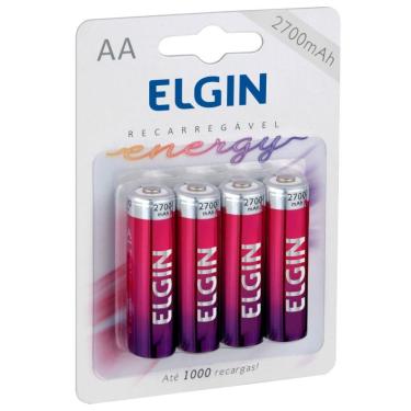 Imagem de Pilha Recarregável AA Elgin 82175 - 2700mAh - com 4
