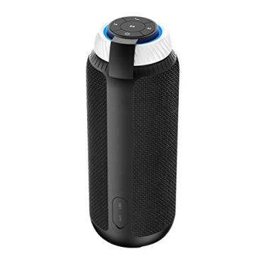 Imagem de Alto-falante sem fio Bluetooth de 33 pés (10 m) Subwoofer estéreo de baixo pesado alcance Bluetooth para esportes ao ar livre viagem em família, preto
