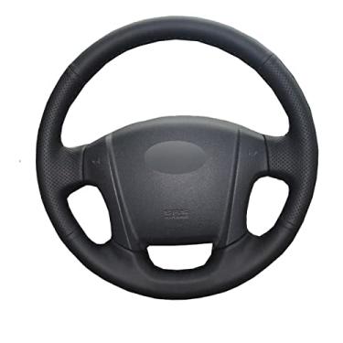 Imagem de MIVLA Capa de volante costurada à mão em couro, para Kia Sportage 2 2005 2006 2007 2008 2009 2010 Acessórios interiores do carro
