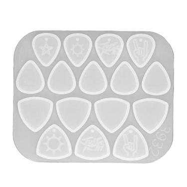 Imagem de Tnfeeon Moldes de palhetas de guitarra, moldes de palhetas de guitarra fundição de silicone moldes DIY macios flexíveis reutilizáveis artesanato DIY