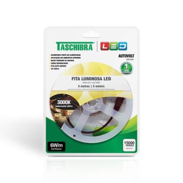 Imagem de Fita De Led Taschibra Com 5 Metros 6W Bivolt