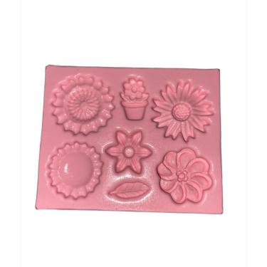 Imagem de Molde De Silicone Flores Folha Vaso Margaridas