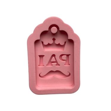 Imagem de Molde De Silicone Dia Dos Pais Coroa Bigode Resina Pq