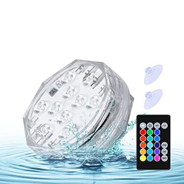 Imagem de Homesen Luzes LED submersíveis para piscina com controles remotos RGB 15 cores à prova d'água, luzes subaquáticas para piscina, banheira de hidromassagem, vaso de festa, tanque de peixes