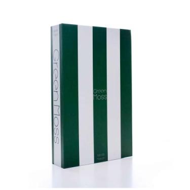Imagem de Caixa Decorativa Livro Listra Verde E Branco "Green Moss" 27X17 Cm - I