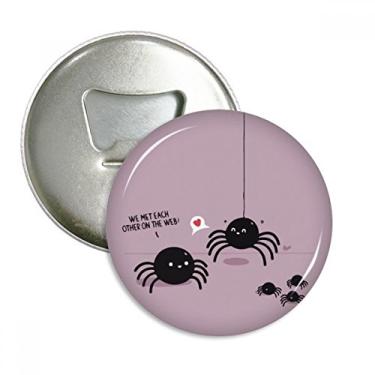 Imagem de Ilustração de teia de aranha de inseto, abridor de garrafas, ímã de geladeira, emblema multifuncional