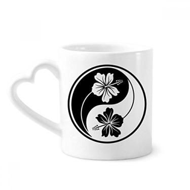 Imagem de Cultura Yin-yang Caneca design flor café cerâmica copo coração vidro