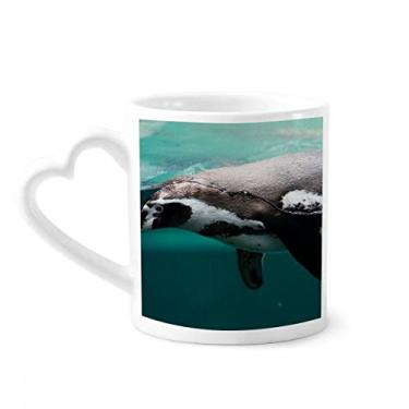 Imagem de Caneca com imagem animal de baleia organismo marinho caneca de café cerâmica copo de coração de vidro