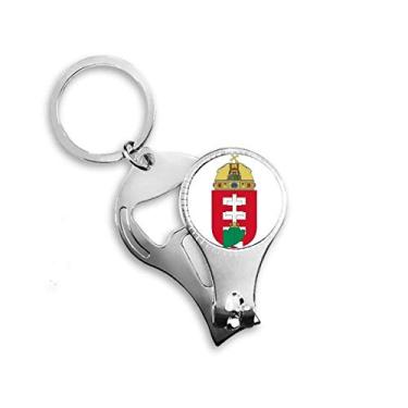 Imagem de Hungary Europe National Emblem Nail Nipper Ring Chaveiro Abridor de Garrafas Cortador
