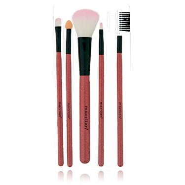 Imagem de Macrilan Kit Kp5-9 Com 5 Pincéis Para Maquiagem - Rosa
