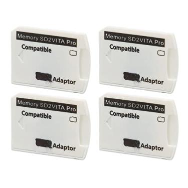 Imagem de 4 Adaptadores de Cartão de Memória PS Vita, Adaptador de Cartão de Memória PS Vita, Adaptador de Cartão de Armazenamento Micro para PS Vita 1000 2000, Adaptador de Micro SD para