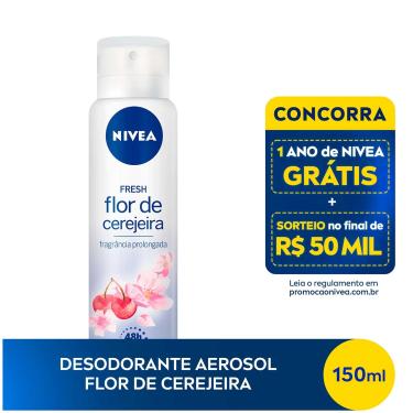 Imagem de Desodorante Antitranspirante Aerosol Nivea Fresh Flor de Cerejeira 150ml 150ml