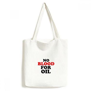 Imagem de No Blood for Oil Love and Peace World, sacola de lona, bolsa de compras, bolsa casual