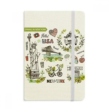 Imagem de Caderno de grafite Spring Liberty New York America oficial de tecido rígido diário clássico