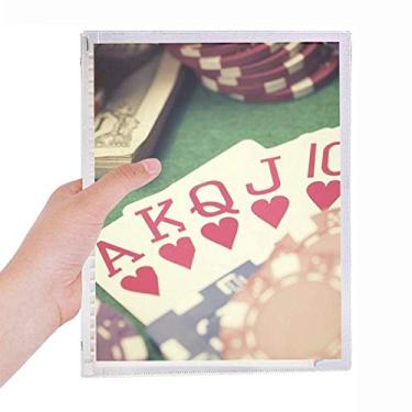 Imagem de Caderno de fotos Hearts Flush para jogos de pôquer, folhas soltas, diário recarregável, papelaria