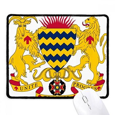 Imagem de Chad Nacional Emblema Country Mousepad Borda Costurada Tapete Borracha Gaming Pad
