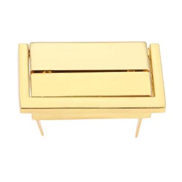 Imagem de 38 * 24mm ouro de ouro liga de liga de fecho de fecho quadrado vintage caixa de vinho de madeira bloqueado alternar hardware de móveis de fecho de trava YYDFPIIA