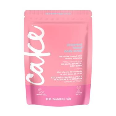 Imagem de Cake Beauty Esfoliante corporal de açúcar vegano, sobremesa, manteiga de karité, açúcar de demerara e óleo de coco – esfoliante suave para as mãos, pernas, pés e corpo, sabonete e sabonete hidratante para banho para mulheres