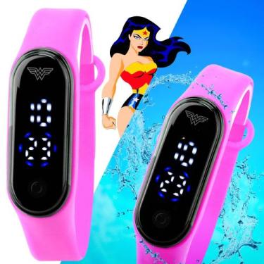 Imagem de Relogio Infantil Digital Pulseira ajustavel Silicone - Orizom, Rosa