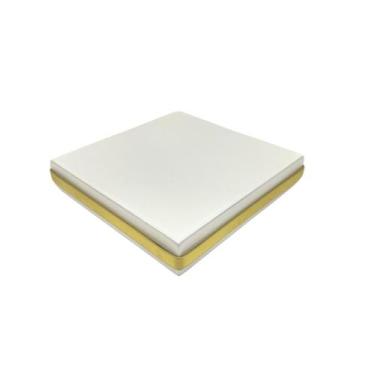 Imagem de Expositor de Joias Base Quadrada Branca e Dourado - Pequena - Madeira 