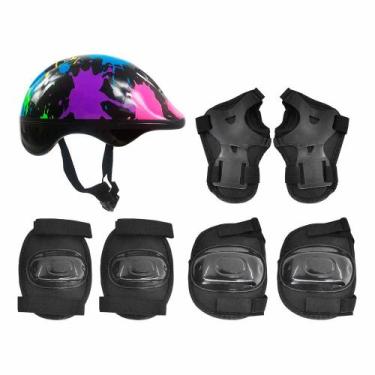 Imagem de Kit de Proteção Infantil - Radical Plus Paint - Preto - DM Toys