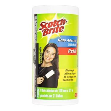 Imagem de Rolo Adesivo Tira Pelos Scotch-Brite 100mm x 3,1m Refil