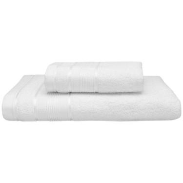 Imagem de Jogo de Toalhas de Banho Santista 100% Algodão - Royal Knut Branco 2 P