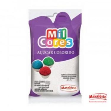Imagem de Acucar colorido branco mil cores 80 g mavalerio