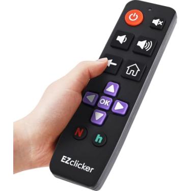 Imagem de Controle remoto de TV de substituição Roku compatível apenas com TVs Roku (preto) Controle remoto de TV com botão grande, simples e fácil de usar, não compatível com Roku Stick ou Box (2 pilhas AAA