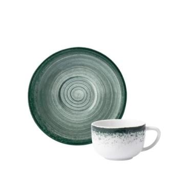 Imagem de Xicara Café Com Pires 80ml Porcelana Schmidt - Dec. Esfera Verde 2418,