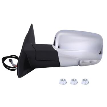 Imagem de Dfuorty Espelho retrovisor dianteiro esquerdo do lado do motorista elétrico dobrável compatível com substituição Ram1500 2013 2014 2015 2016 2017 2018 68096199AF-PFM 68231243AI Espelho lateral de