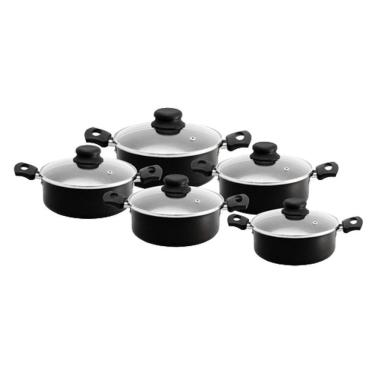 Imagem de Conjunto De Panelas Caçarolas Antiaderente Alumínio 5 Peças