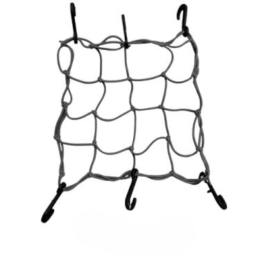 Imagem de Acessorios para Moto, Rede Elastica Aranha, Rede Elástica Aranha Bagageiro Moto Bike 35x35cm(Cinza,3 Unidades)