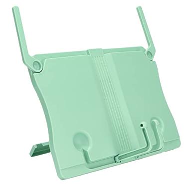 Imagem de Prateleira de leitura portátil dobrável ajustável suporte para livro para leitura escrita estudando matcha verde 26,7x19,5x1,8cm