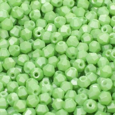 Imagem de Song Xi 1000 peças de contas de vidro verde de 4 mm para fabricação de joias, contas de cristal bicone facetadas espaçadoras para pulseira, brinco, colar, artes e artesanato, faça você mesmo, a granel