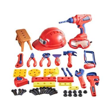 Imagem de Brinquedo De Caixa De Ferramentas Elétrica Para Meninos Com Plataforma