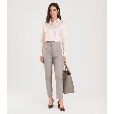 Imagem de Camisa Feminina manga longa Dianna Cinza, GG, Cinza