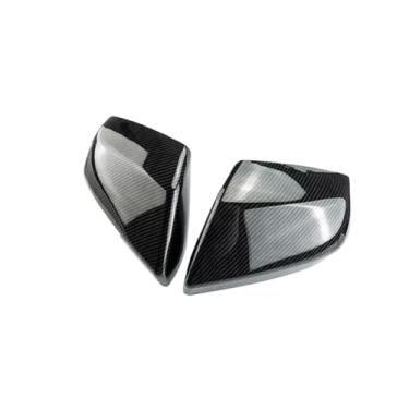 Imagem de Compatível com Cadillac CT4 ATS 2013-2023 Adesivo de carro Carbono Retrovisor Lateral Tampa do espelho Tampa da asa Porta externa Vista traseira Caso Guarnição Auto(Carbon)