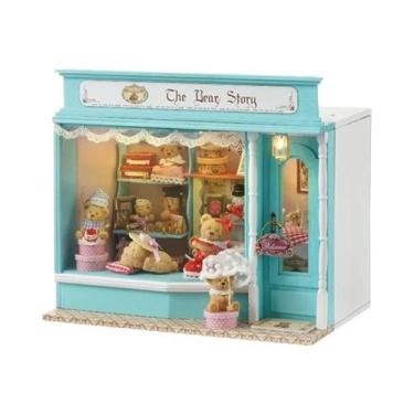 Imagem de Casa De Bonecas Miniatura De Madeira DIY, Quebra-Cabeça 3D, Kit De Mon